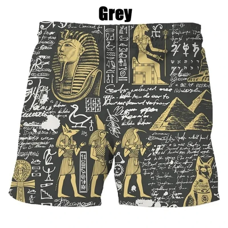 New Summer Hot Sale Fashion Egyptian 3d Printing Men\'s Women Casual Summer Shorts Cool Ice Shorts Gym Beach Pants Swim Trunks