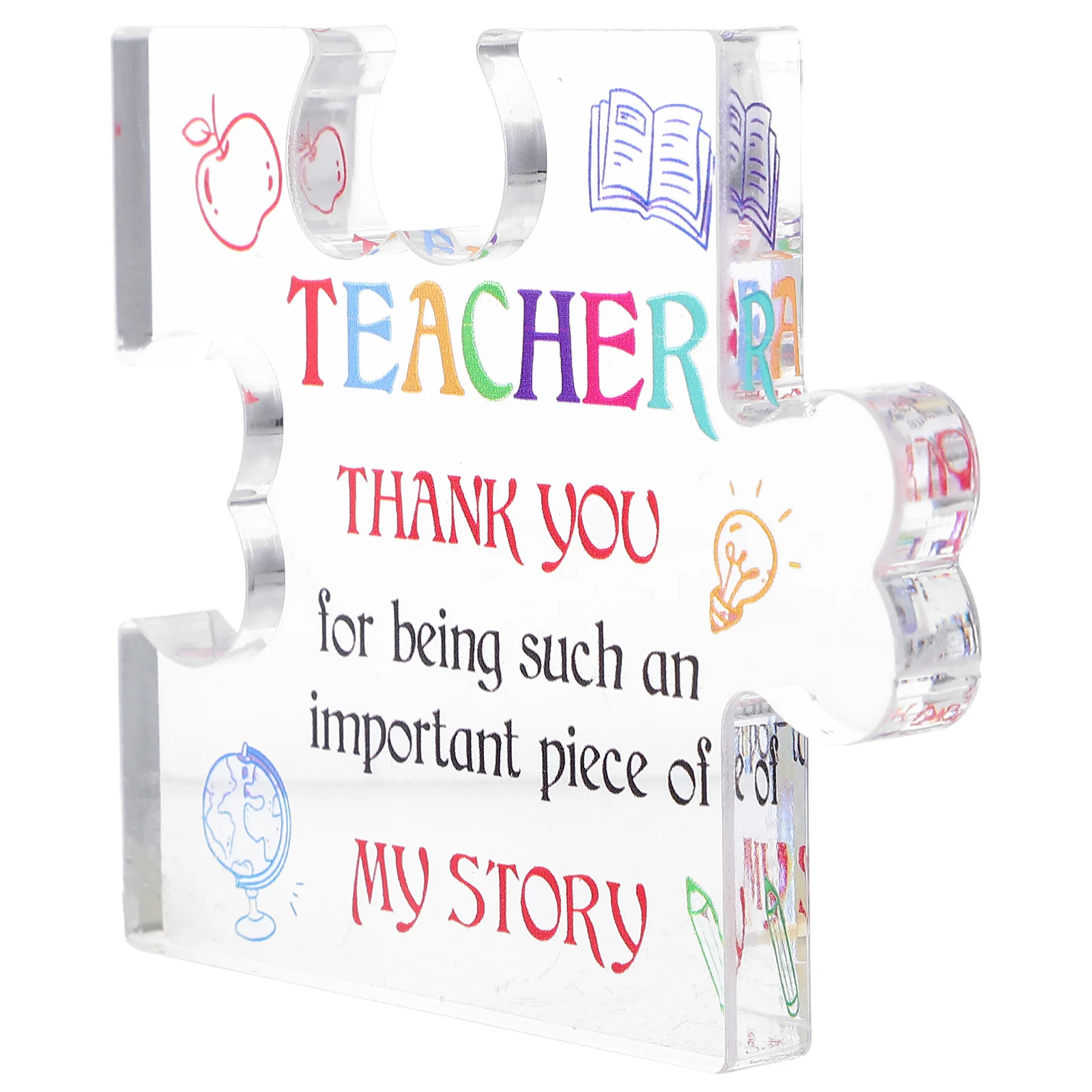 Box Gift Puzzle Plaque Ornaments Office Teacher Appreciation Sign Appreciation Sign Acrylic Positive