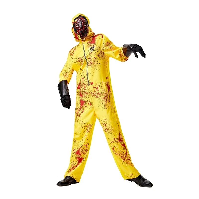 Women Bio Hazard Costume Unisex Biohazard Suit Cosplay Halloween Costume For Adult Zombie Biohazard Suit Jumsuit Costume