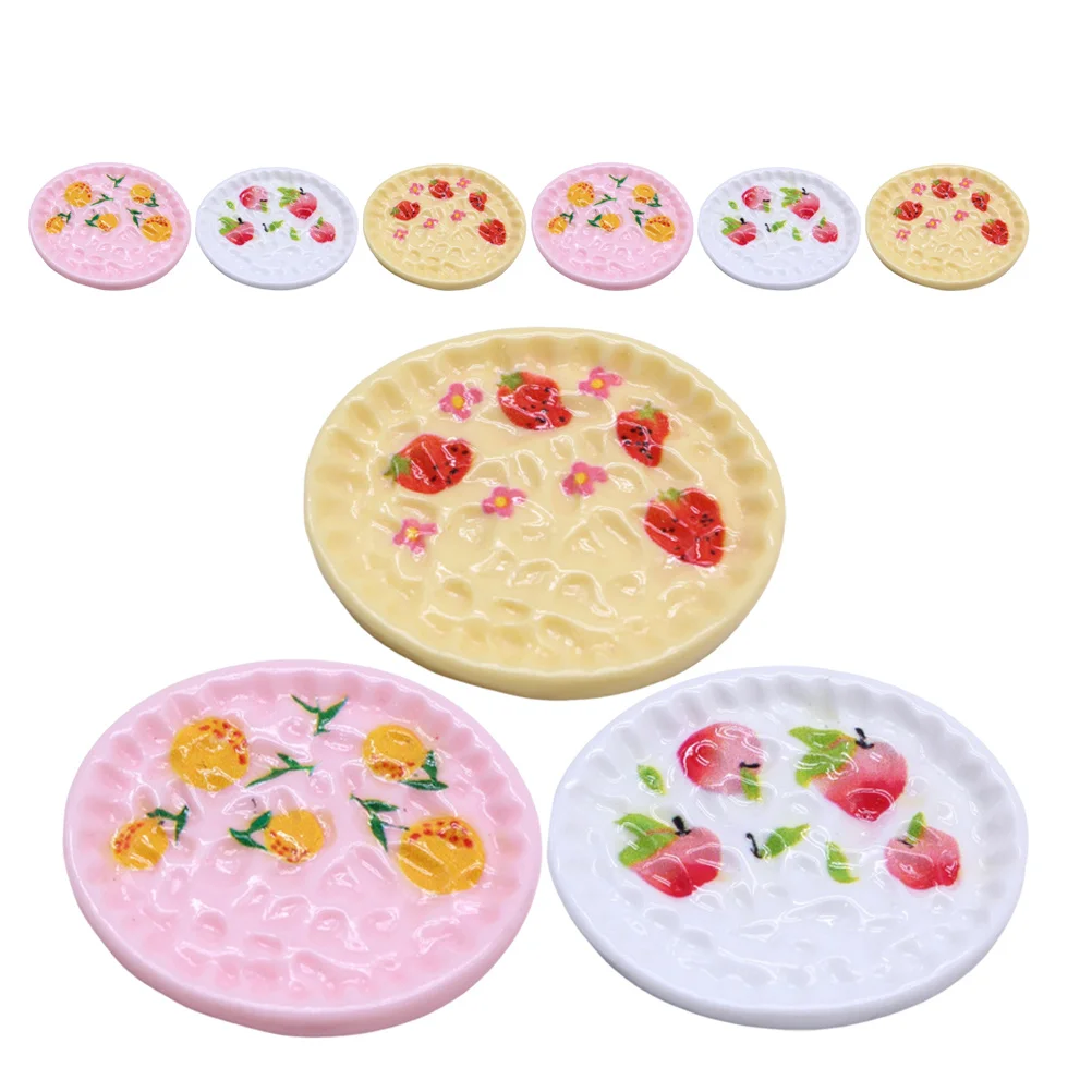 

9 шт. миниатюрная посуда крошечные тарелки украшение кухонной сцены аксессуары для кукольного домика декор кукольного домика модель торта