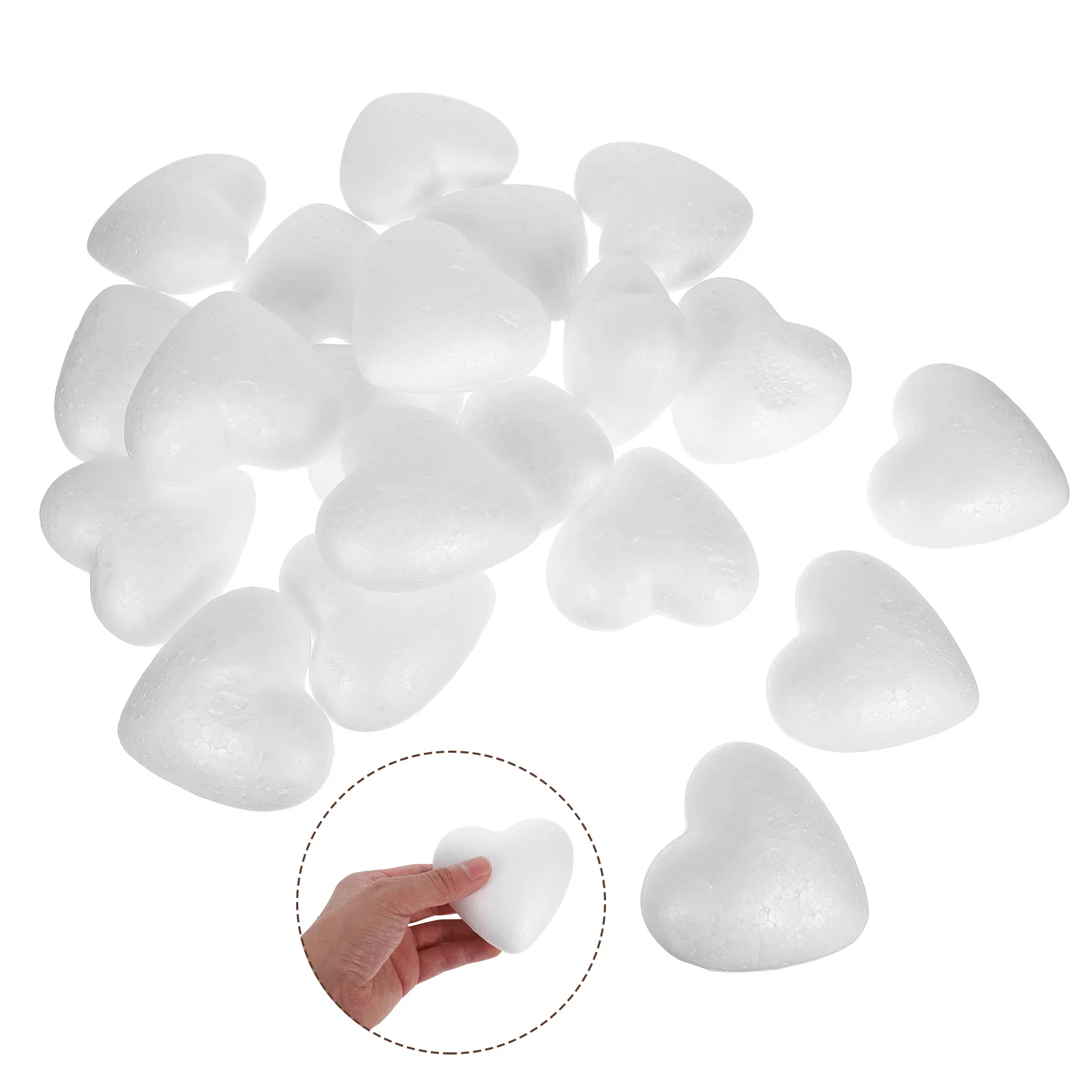 

20pcs Foam Heart Shape Craft Decor Diy Ornament For Wedding Party Art Project Christmas Tree Decoration Supply