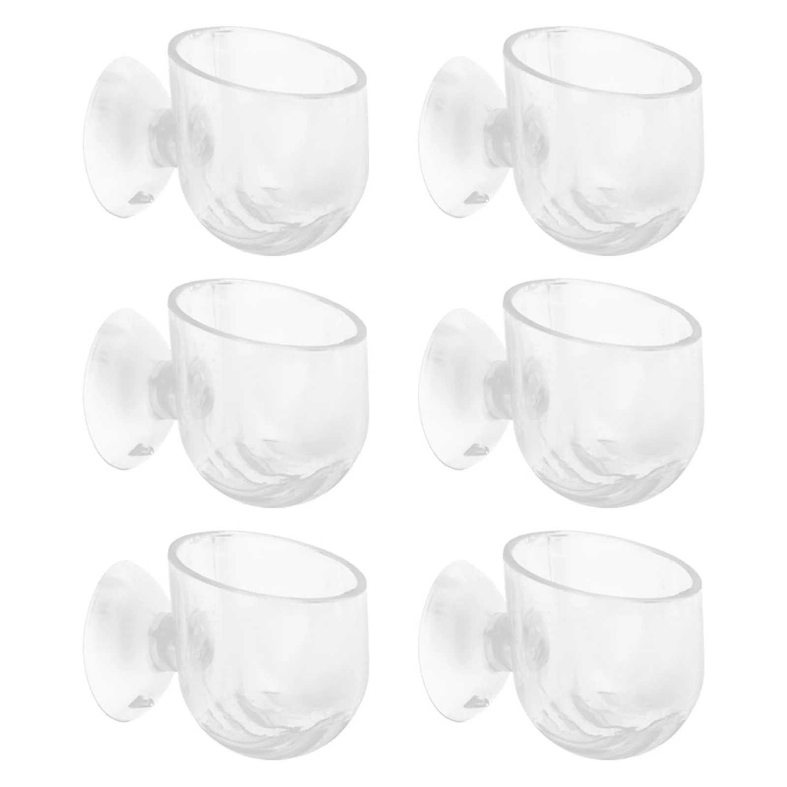 

6Pcs Fish Tank Plant Pot Acrylic Aquarium Planter with Holes for Water Circulation Secure Suction Cup Mounting Fish Tank
