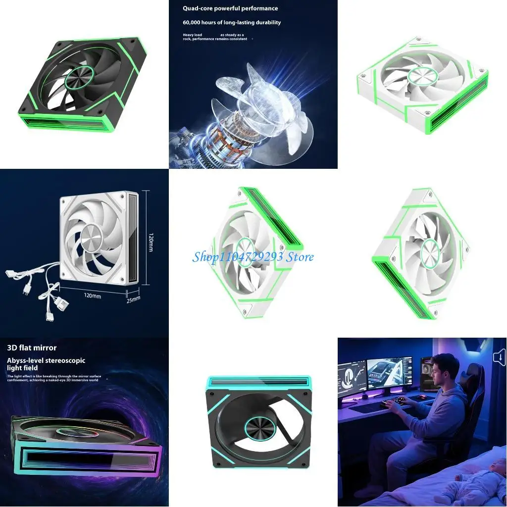 

Y2GD ARGB 120MM Cabinet Cooling Fan Waterproof Housing For Networking Equipment & Electronics Component Cooling Accessories