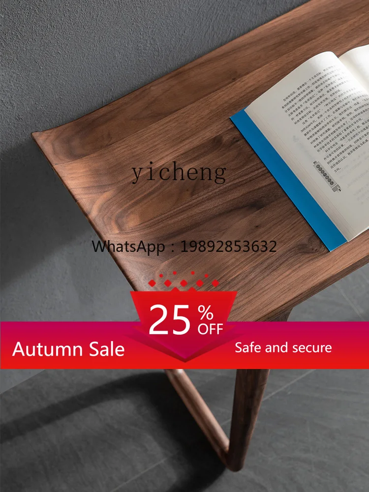 

Zz black walnut all solid wood entrance table new Chinese modern simple household case living room case table home accessories