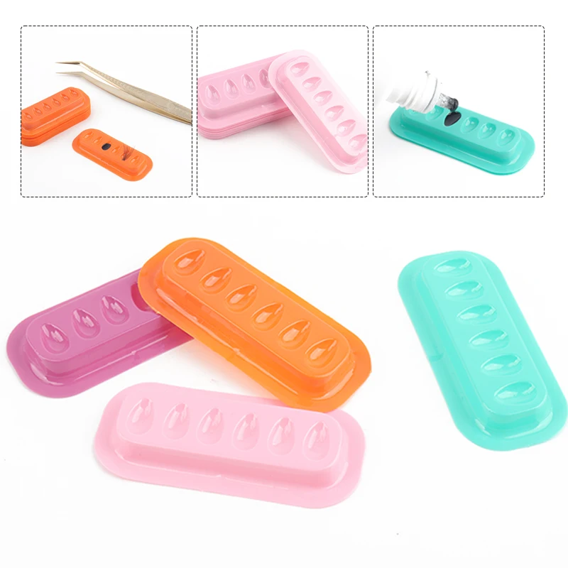 100 pcs Disposable Pvc Flower Holder Sticker Lash Glue Stand Adhesive Pallet For Eyelash Extension Glue Pads Makeup Tools