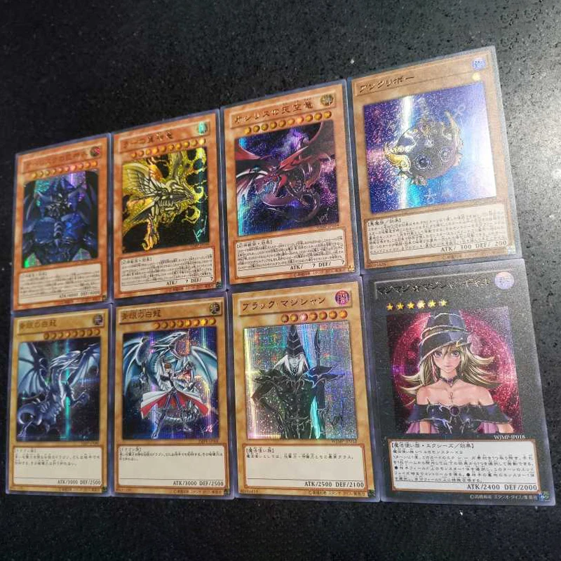 8 pezzi fai da te Yu-Gi-Oh! Flash Card Obelisco il Tormentor Blue-Eyes Drago bianco Mago nero Ragazza Carta da collezione Regalo di Natale