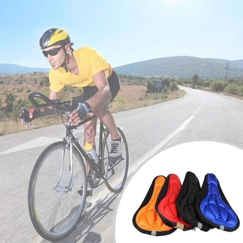 3D Soft Bicycle Seat Breathable Bicycle Saddle Seat Cover Comfortable Foam Seat Mountain Cycling Pad Cushion Bike Accessories