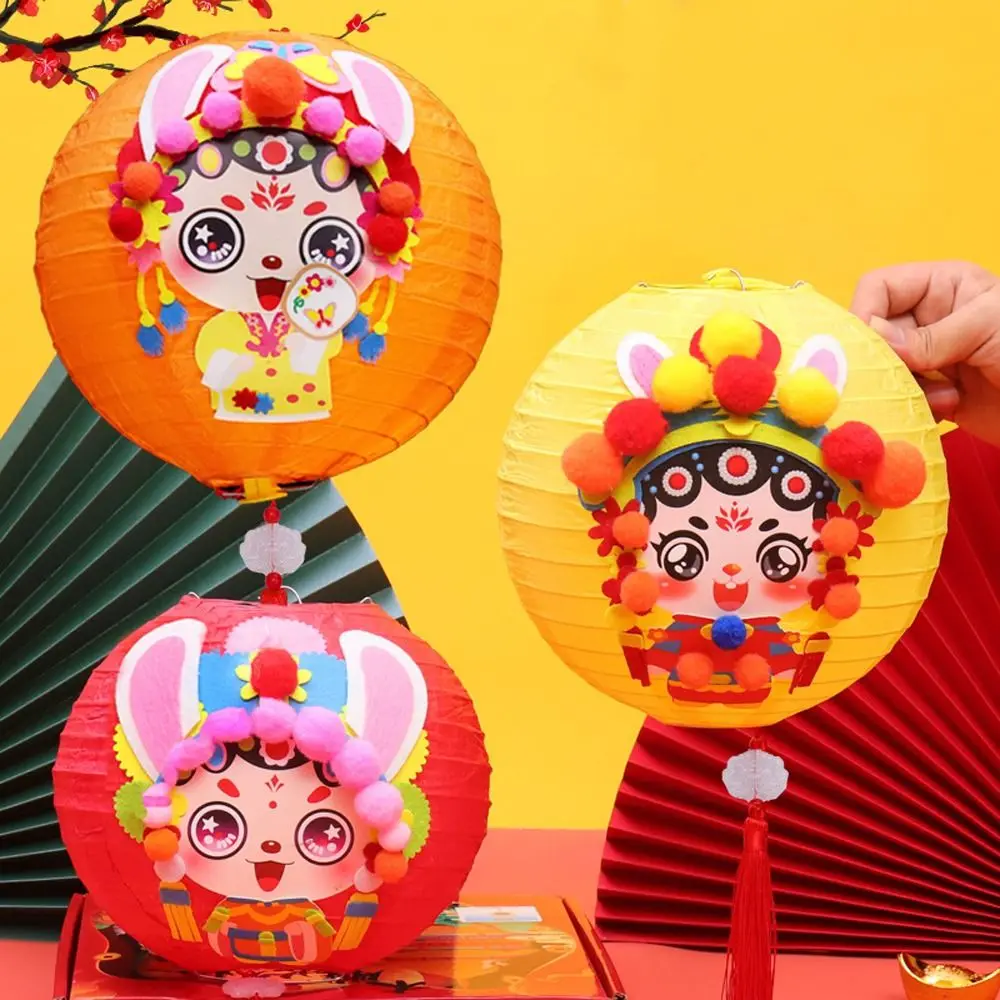 

Cute Chinese Rabbit Lantern Portable Blessing Handheld Paper Lantern Traditional Handmade LED Lantern Toys Festival Gift