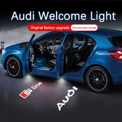 Led Car Accessorie For Audi S line A3 A4 A5 A6 B6 B7 B8 C5 C6 C7 A7 A8 Q3 Q5 Q7 TT Car Logo Laser Projector Welcome Door Lights
