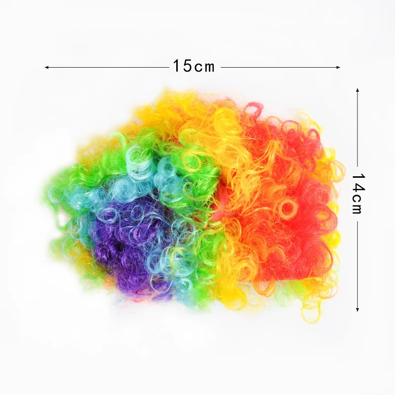 2024 الأطفال عيد الميلاد هالوين كرنفال عيد الفصح جوكر شعر مستعار تمويه مهرج أداء اكسسوارات الحفلات بنين بنات قوس قزح شعر مستعار