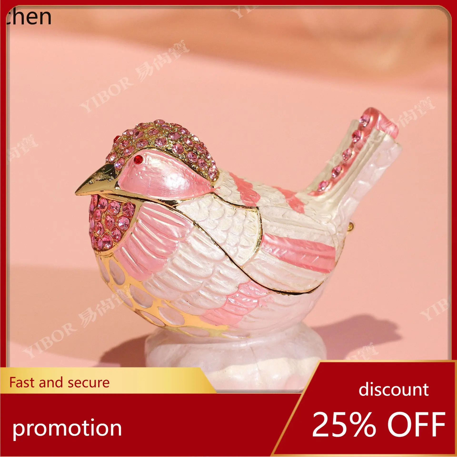 

ZML jewelry box with diamonds, seven treasures, handcrafted crafts, lovebirds ornaments, home decorations