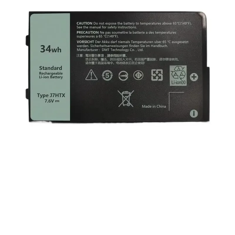 zh J7HTX Battery For Dell Latitude 7202 7212 Rugged Extreme Tablet 2JT70 7XNTR 34Wh zm