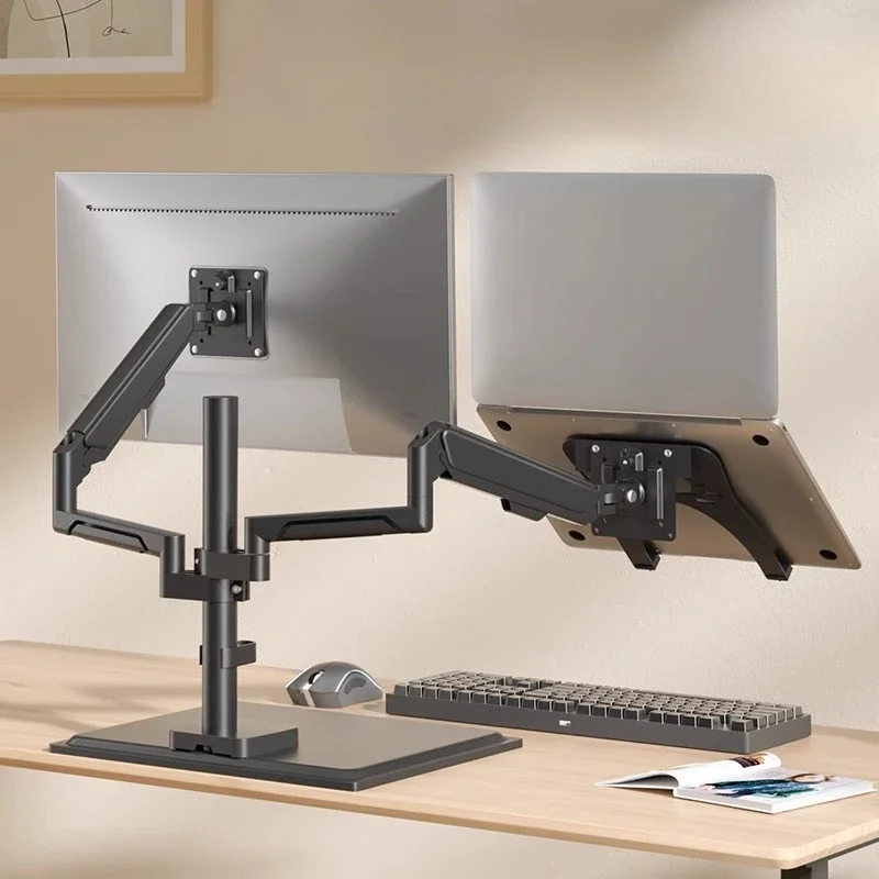 Monitor notebook combination robotic arm, base computer display bracket
