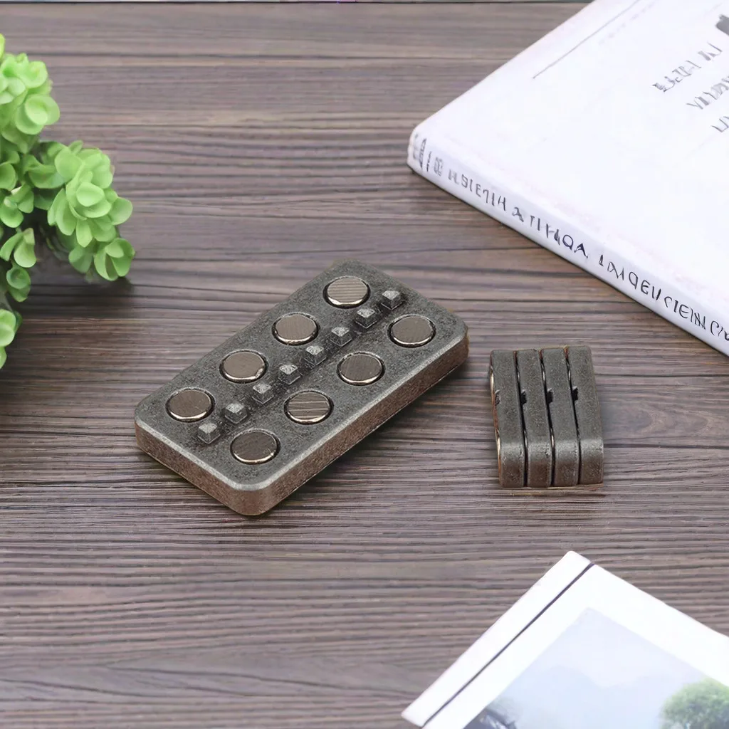 Magnetic Slider Metal Fidget Push Card Mini Sensory Toys Fingertip Gyro Sound Wave Decompression EDC Adult Toys Office Desk Toys image 6