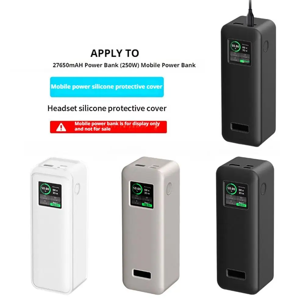 حافظة من السيليكون لبنك الطاقة Anker Prime 27650mAH (250W) غطاء حافظة من السيليكون الناعم لملحقات بنك الطاقة Anker Prime