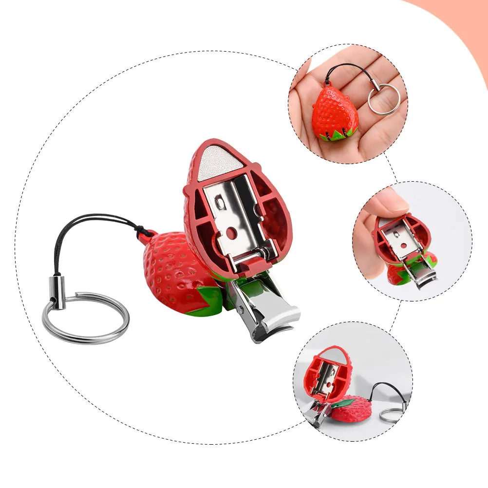 

Милые ножницы для ногтей в форме клубники, из нержавеющей стали, для рук и ног, для женщин и детей, портативный дорожный маникюрный инструмент для дома