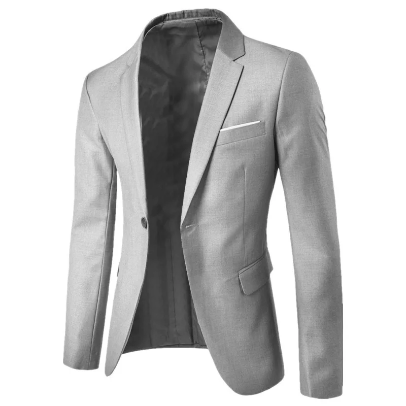 Men\'s Suit Jacket High-End Blazer Business Tops Groom Wedding Gown Coat Lapel Slim Fit Commuter Formal Professional Wear