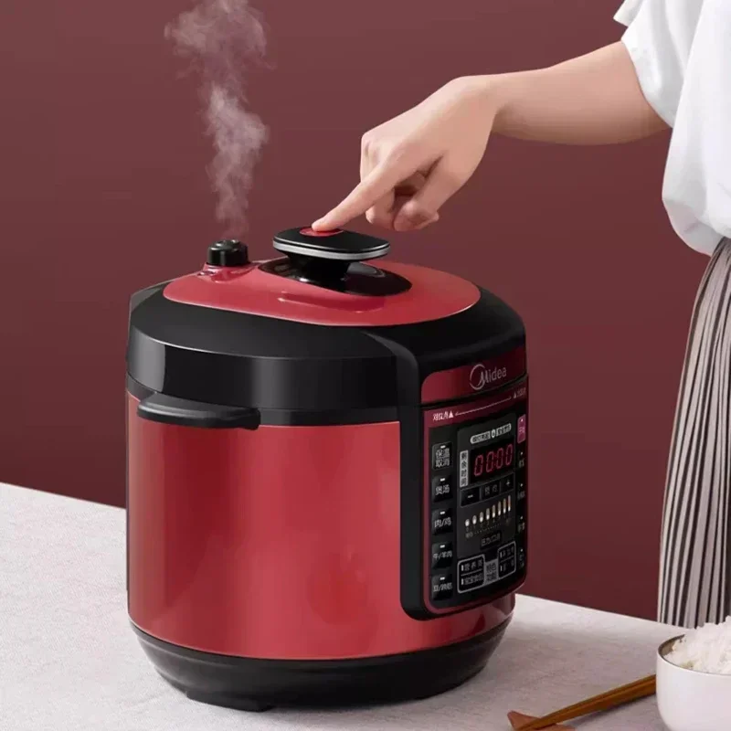 Electric Pressure Cooker Double Tank Stainless Steel Large Capacity Red Rice Cooker Household