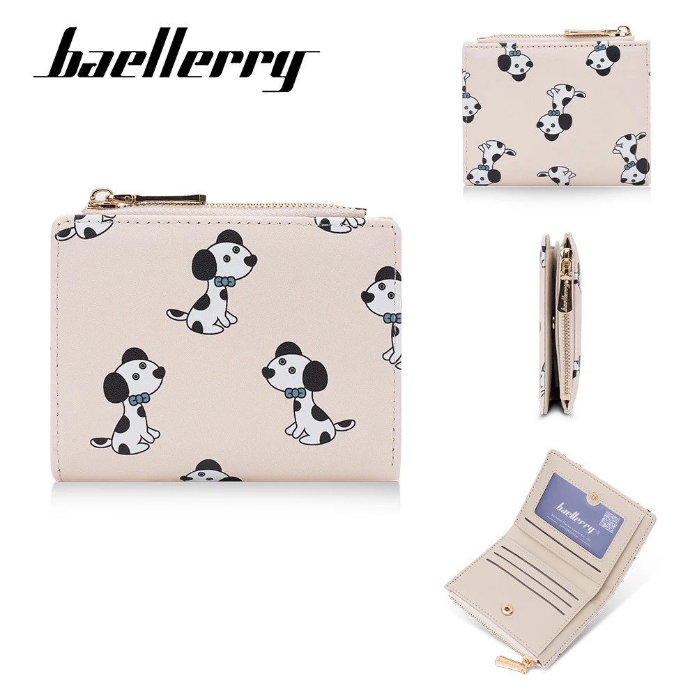 2024 New Cute Cartoon Dog Women portafogli portamonete portafoglio corto in pelle femminile porta carte da donna portamonete Bifold Small Money Bag