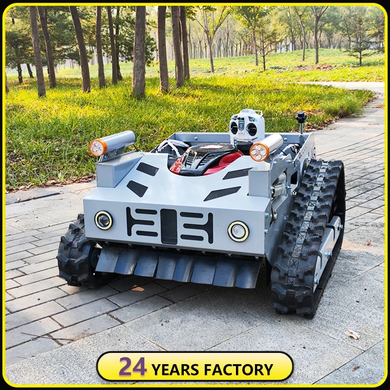 196cc 550mm Schnittbreite Gas Rasenmäher Für Home Obstgarten Null Drehen Smart Robotic Crawler Fernbedienung Rasenmäher