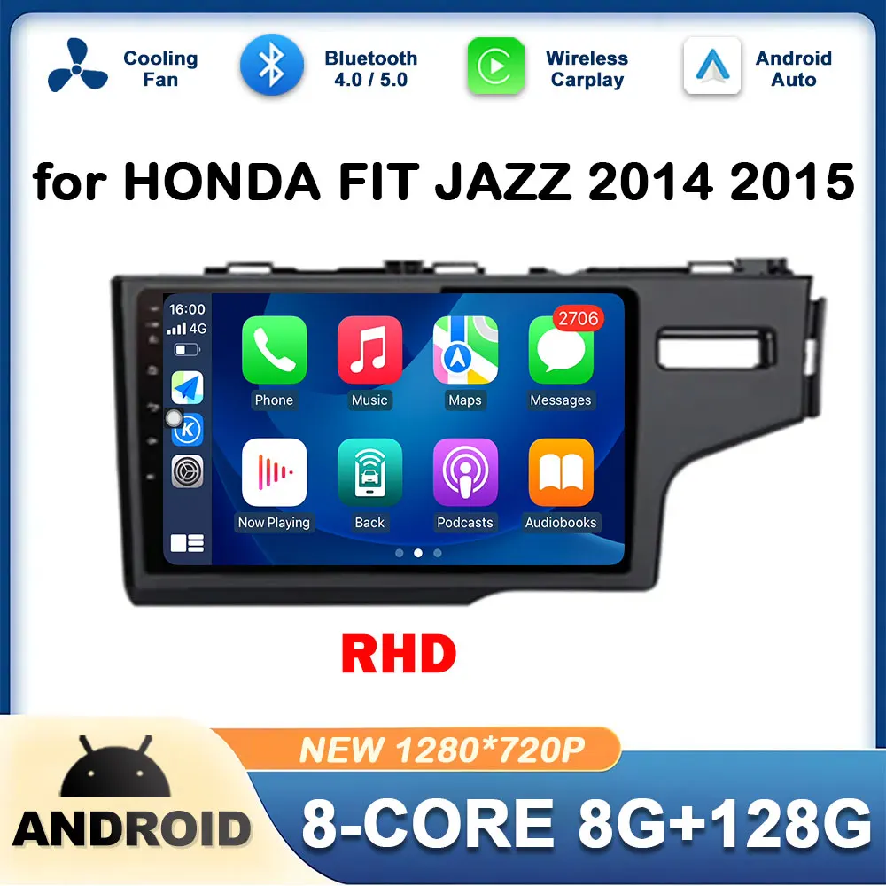 

9 inch for HONDA FIT JAZZ 2014 2015 Right Hand Drive Car Radio Multimedia Player DSP Stereo GPS Navigation Autoradio No 2 din 4G
