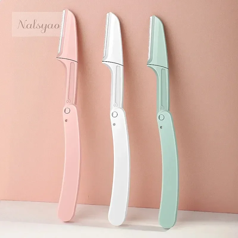 3pcs Eyebrow Trimmer Pocketknife Eyebrow Profiler Hair Remover for Ladies Face Shaper Shaver Facial Epilator Women