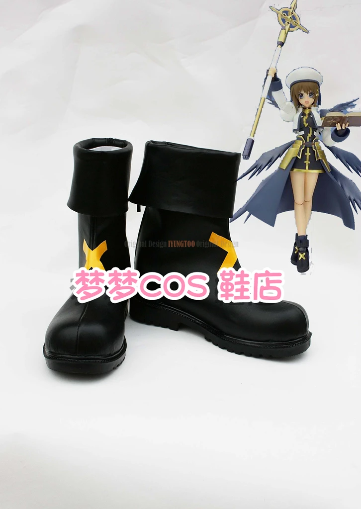 

Magical Girl Lyrical Nanoha A's Hayate Yagami Anime Characters Shoe Cosplay Shoes Boots Party Costume Prop