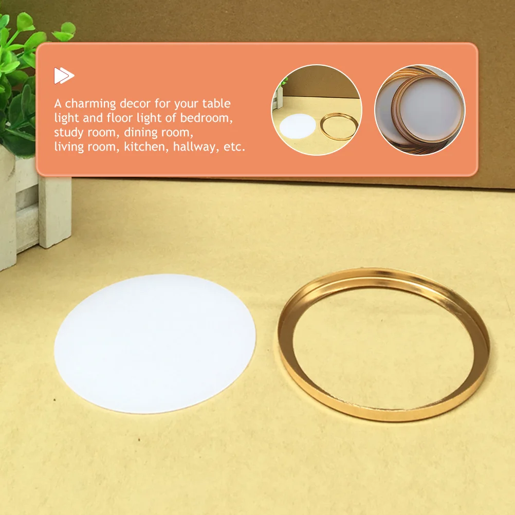 

2Pcs Round Lampshade Diffuser Dustproof Cover Acrylic Board Softens Light Eye Protection for Living Room Bedroom Study Dining