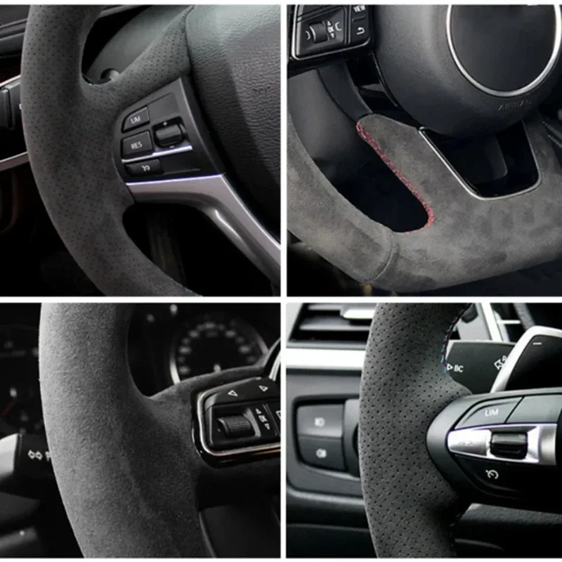 DIY Car Steering Wheel Cover Suede For BMW M Sport F30 F31 F34 F10 F11 F07 X1 X2 X3 F25 F32 F33 F36 F48 F39 Car Accessories - view 4