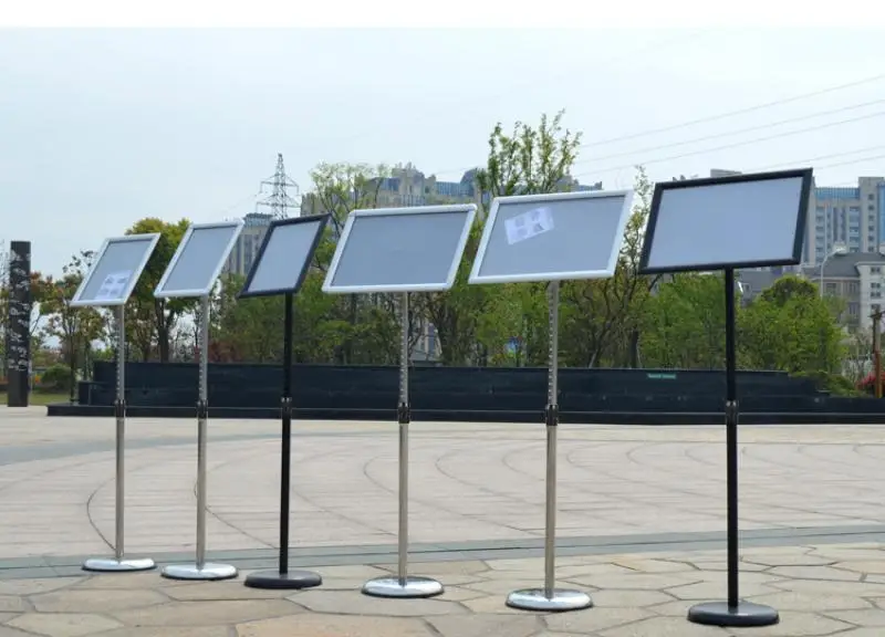 A3 A4 Sign Board Retractable Vertical Sign Board Shopping Mall Hotel Sign Board 4S Shop Special Metal Vertical Sign Display Rack