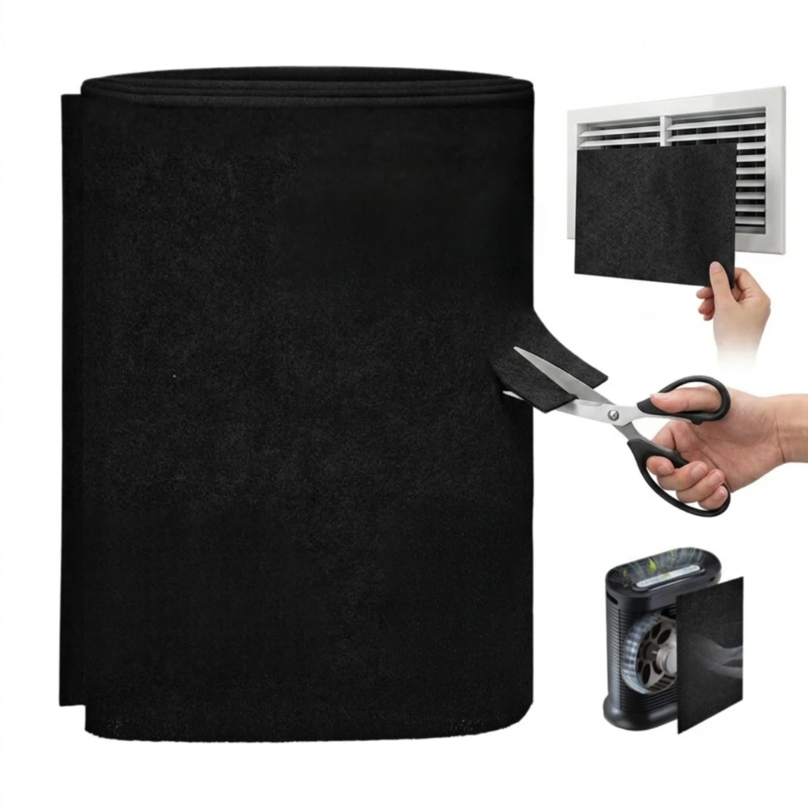 2 Pieces Activated Carbon Filter Sheet Customizable Carbon Filter Sheet Highly Absorbent Optimal Performance for DIYers