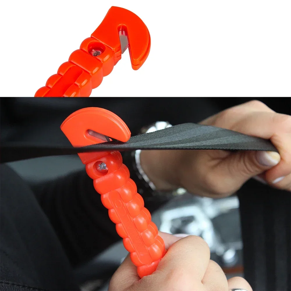 1/2PCS Car Safety Hammer Life Saving Escape Emergency Hammer Seat Belt Cutter Window Glass Breaker Car Rescue Tool Accessories