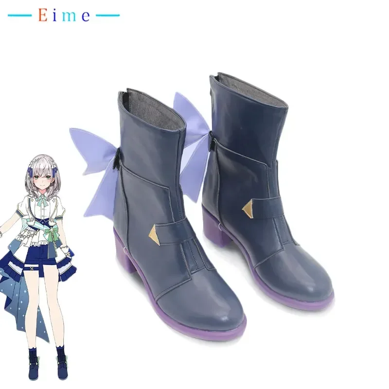Shirogane Noel Cosplay Schuhe PU Leder Schuhe Halloween Karneval Stiefel Vtuber Cosplay Prop Nach Maß