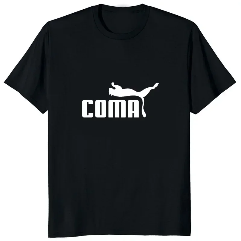 100% Cotton Tshirt Funny Coma Parody Tops Tees Logo Customize T-Shirt Printed Unisex Oversized Graphic High Quality T Shirts