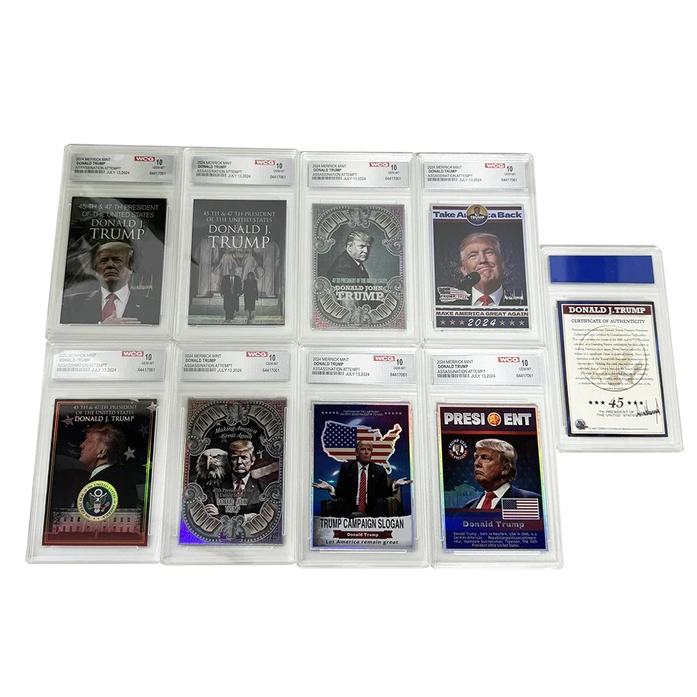 2024 USA Donald Trump Victory Card With Plastic Case Never Surrender Rating VIP Card For collection Fans Collection Gift