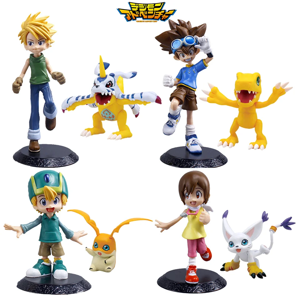 Anime Digimon Adventure Figure Yagami Taichishida Yamato Yagami Hikari Takaishi TakeruAction Model PVC Decorations Toys Gifts