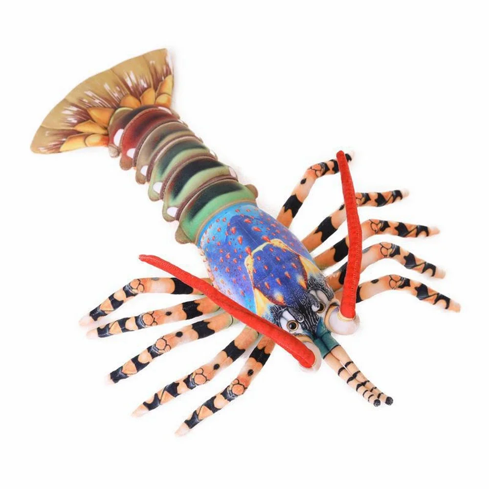 55CM Large Simulation Australian Lobster Creative Boston Lobster Marine Animal Dolls  Children's Birthday Christmas Gifts