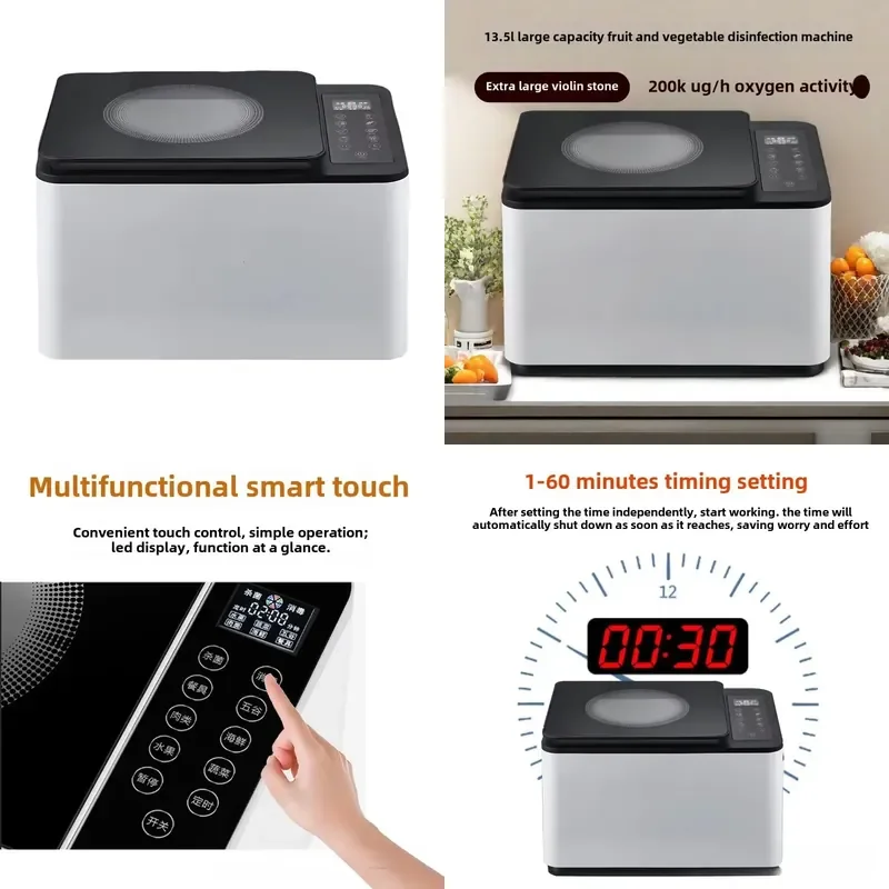 13.5L food purifier, fruit and vegetable washing machine, fully automatic, multi-function, fruit and vegetable purifier