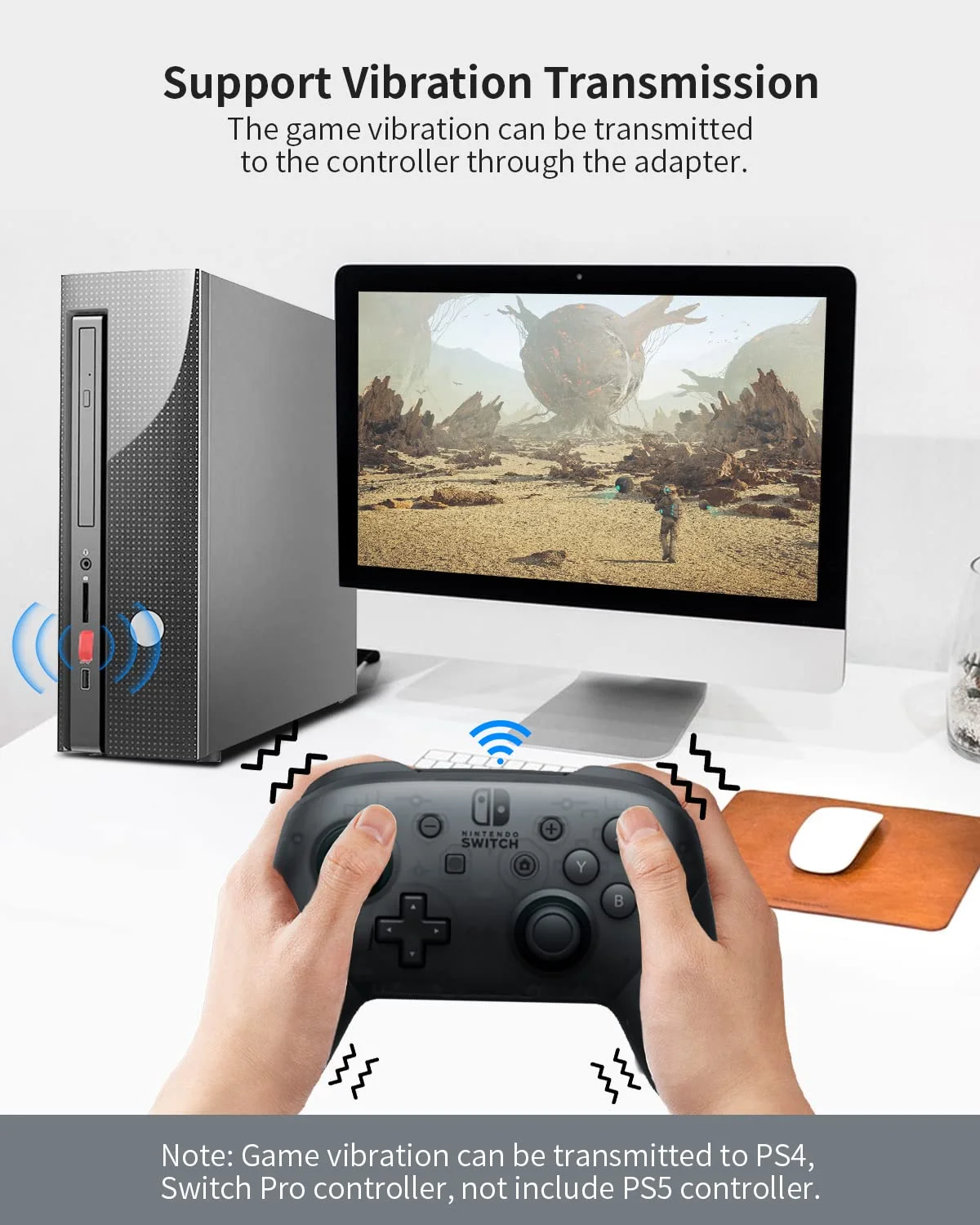 Aolion-Convertisseur adaptateur USB sans fil Bluetooth, récepteur, prise en charge, Nintendo Switch, PS5, PS4, manette PC, accessoires de jeu