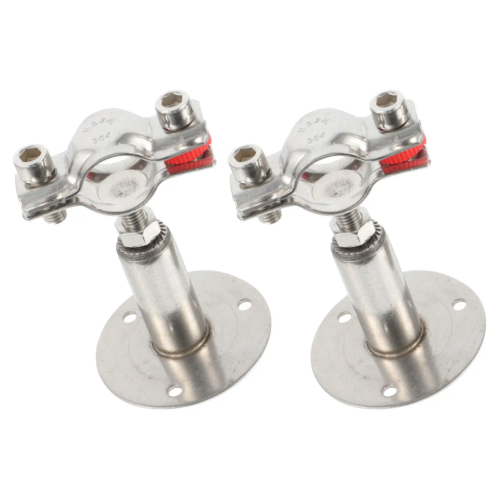 2Pcs Heavy-Duty Adjustable Stainless Steel Pipe Clamp Bracket Wall Mounted Tube Support for 54-57Mm Pipes Corrosion-Resistant - view 6