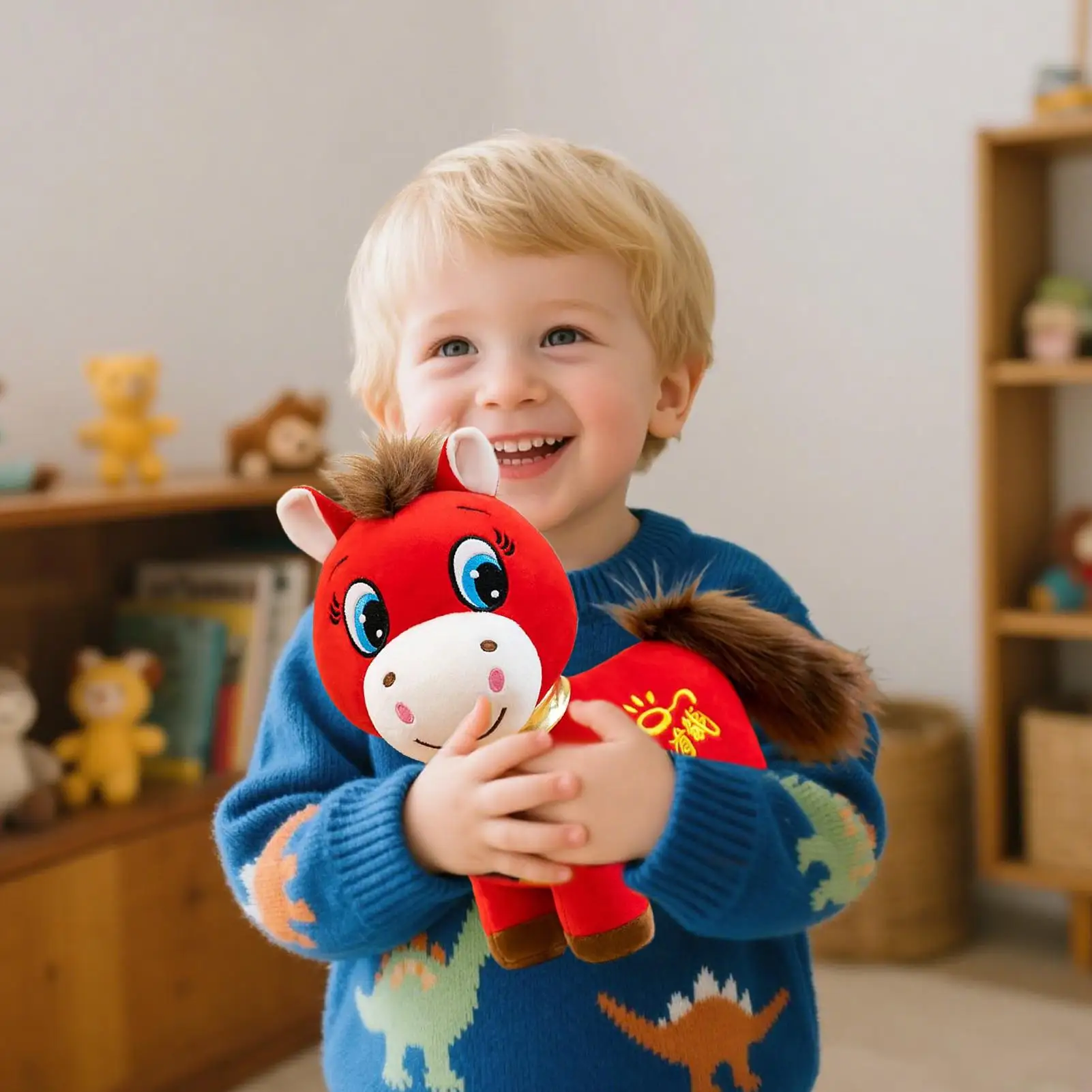 

Stuffed Horse 9.8 Inches Stuffed Doll 2026 Chinese New Year Collectible Plush Dolls For Car Seat Nursery Travel Home Living Room
