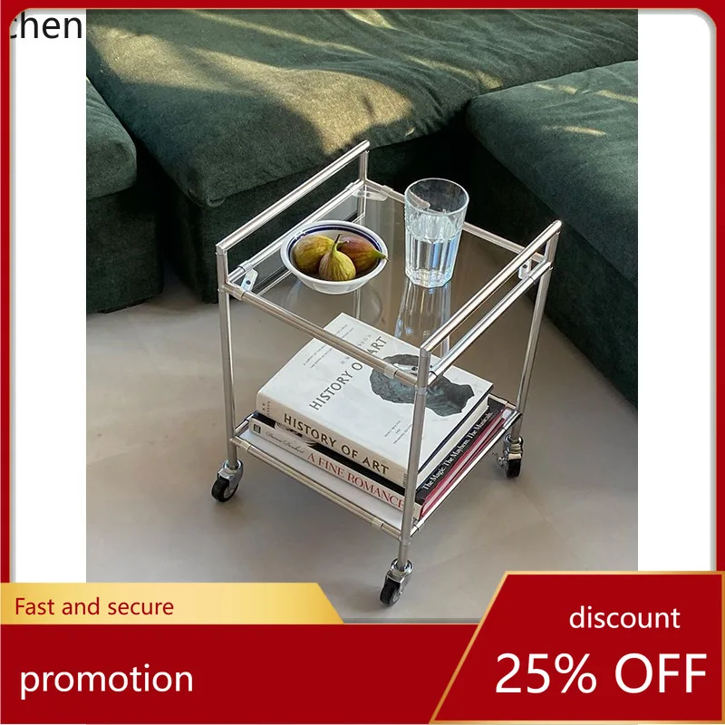 

CZ Movable Sofa Side Table Internet Celebrity Small Trolley Storage Cabinet Corner