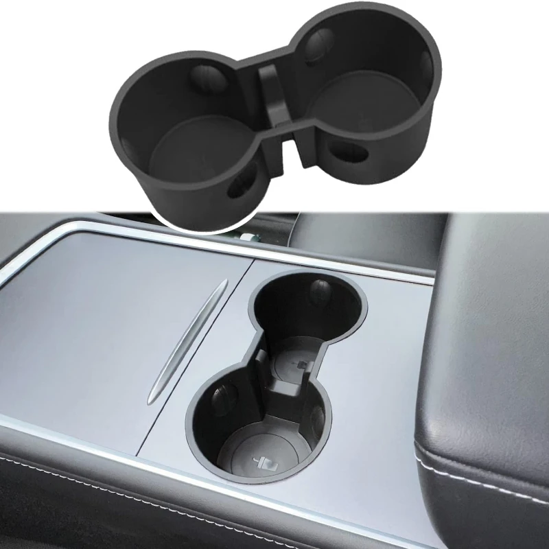 For Tesla Model Y 2021-2023 Model 3 2017-2023 Central Control Drinks Holder Rear Seat Water Cup Cover Car Interior Accessories