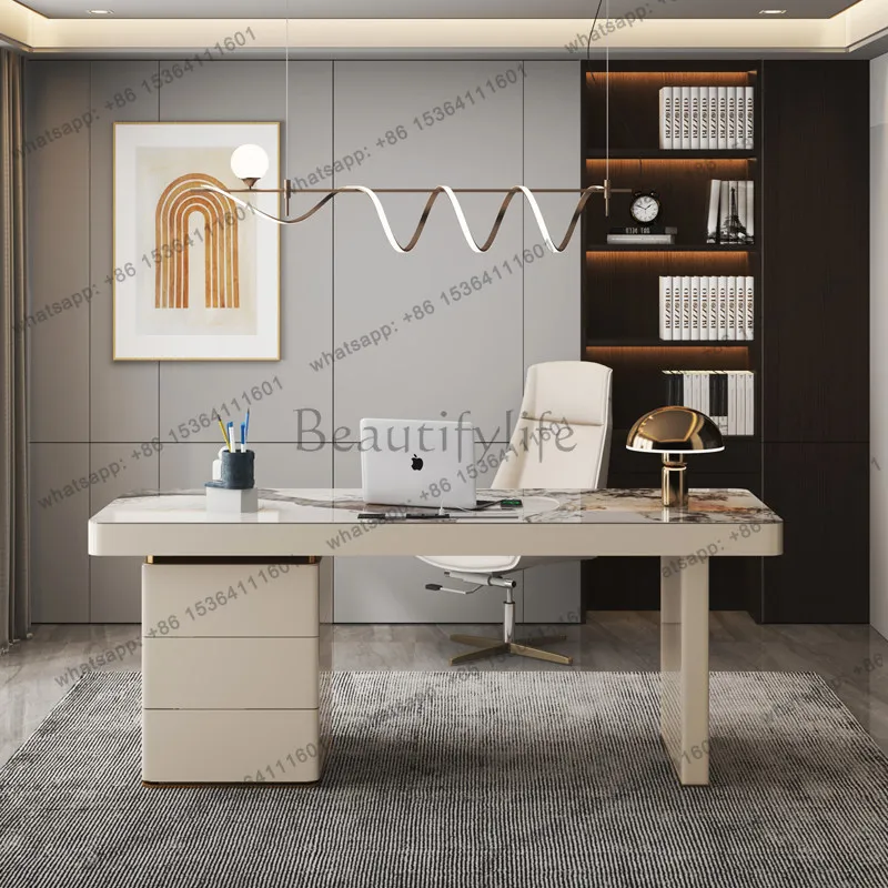 FG Storage Design Office Desk Luxury Drawer Decoration Computer Modern Office Desk Ultifunctional Executive Ufficio Home Furnitu