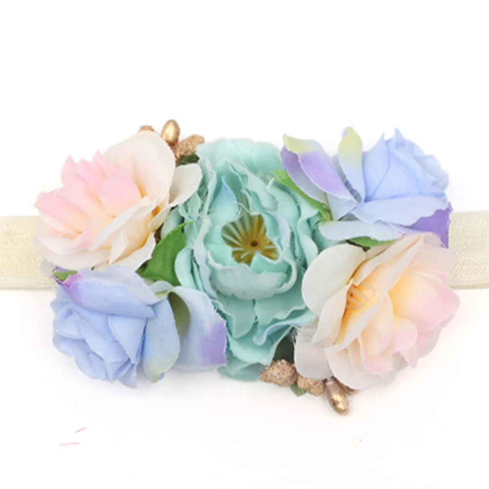 

Stretchable Kids Headb Soft Elastic Baby Hair Photography Props Beach Party AccessoriesFlower Headb