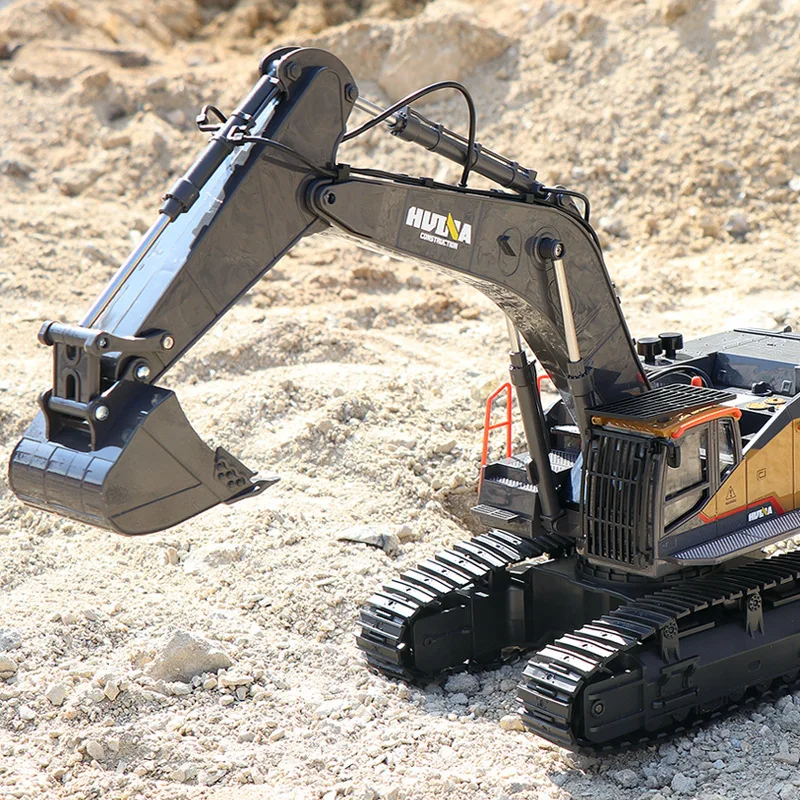 New Huina 592 Large Excavator Engineering Vehicle Rc Toys 1:14 Remote Control Alloy Excavator Children\'s Toys Christmas Gift