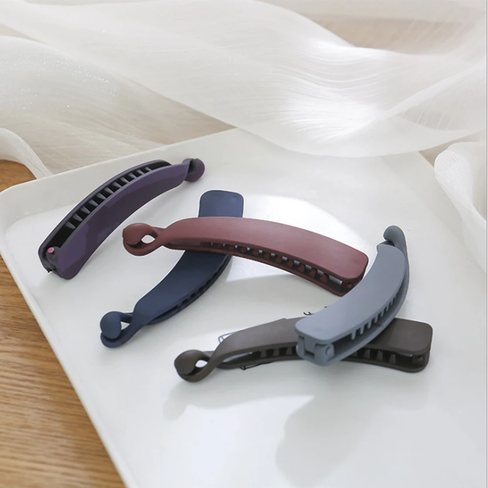 ของขวัญผู้หญิงอุปกรณ์เสริมผมสีทึบคลิปกล้วยผม Claws ผู้ถือหางม้าคลิปผม