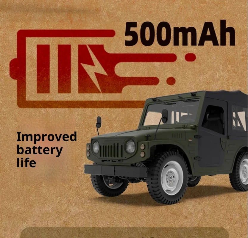 Nuevo Wpl C-84 2,4g simulación de tracción en las 4 ruedas coche de escalada modelo coche de juguete con Control remoto con luz para regalo de niños