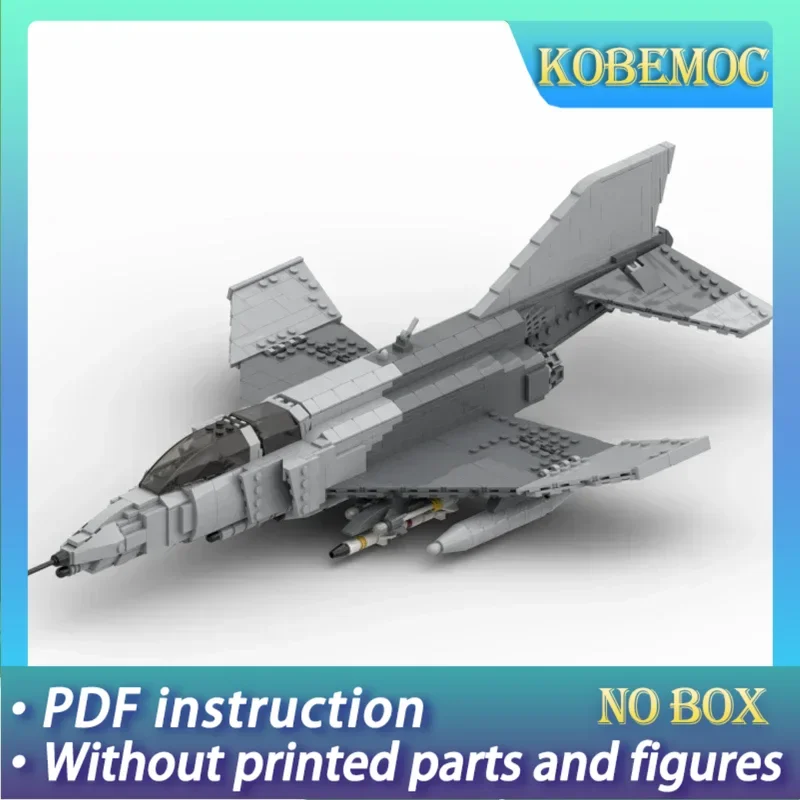 

Moc Building Bricks Military Aircraft Model F-4G Wild Weasel Fighter Technology Blocks Gifts Christmas Toys DIY Sets Assembly