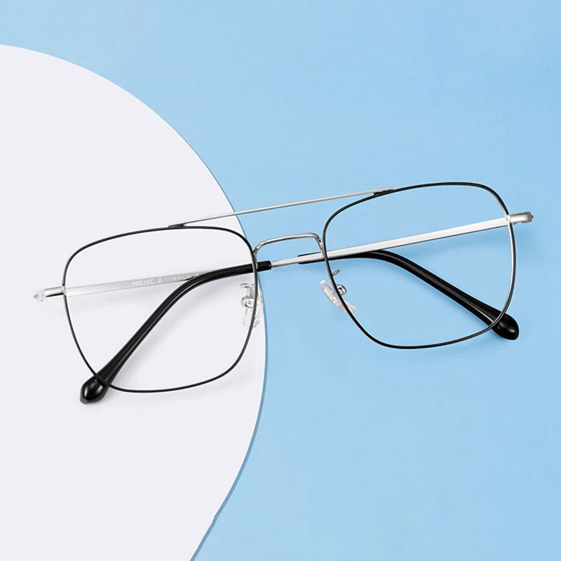 

Retro Full Rim Irregular Spectacles Pure Titanium Frame Glasses For Unisex Myopia Eyewear Hot Selling New Arrival